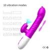 Vibrators dubbele tong trillende dildo met telescopisch roteren voor vrouw anale vaginale clitoris stimulator volwassen zuigen seksspeelgoed 221130