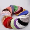 Berets Fluffy soft Women rabbit s hair French Artist Style Warm Winter Beanie Hat Beret Solid Color Elegant Lady 221129