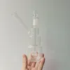 Verre clair Cake Bong Hookahs Mini Dab Rig Tuyaux de recyclage d'eau à trois couches pour fumer Bubbler