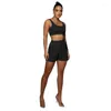 Damen-Trainingsanzüge, Echoine, solides ärmelloses Crop-Tank-Top-Shorts-Set, 2-teiliger aktiver Jogger-Anzug, sportlicher Work-Out-Trainingsanzug, Streetwear-Outfits