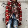 Men's Sweaters Plus Size Knitted Long Sleeve Men Casual Loose Cardigan Autumn Winter Open Front Plaid Printed Sweater Outerwear