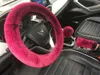 Tamas de volante Tamas de 3pcs/Definir carro luxuoso inverno Faux Skin Freio de mão Tampa do freio de mão Definir acessórios de interiores de assento