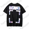 Men's T-shirts Spring and Summer Fashion Brand White Back Tape Arrow Short Sleeve Loose Couple Same T-batch Printed Letter x the Print