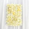 Dekorativa blommor 60x40 cm Artificial Silk Rose Flower Wall Panel Bröllop Juldekoration Peony Hydrangea Home Party Backdropdekor