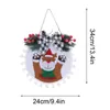 Dekorativa blommor Julkransar Vinter f￶r ytterd￶rrduk Bow Garland med ￤ldre/sn￶gubbe/hjortkransf￶nster 2022