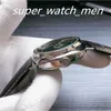 Super Qualité Montre Homme P AM Manuel Cadran Vert 42mm Bracelet En Cuir Transparent Dos Asie Montres Mécaniques Automatiques Montres-bracelets Saphir