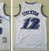 Jerseys de basquete para crian￧as de jovens personalizadas 32 Karl 12 John Malone Stockton 30 Carlos 7 Pete Arroyo Maravich Ret