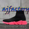 Plattformskor Sock Boots Socks Mens Trainers Boot Womens Shoe Red Sneakers Speed ​​Trainer Fashion Casual Balck Me