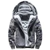 Mens Jackets Men Winter Camouflage Jacket Fashion Wool Thicken Hooded Fleece Long Sleeve Coat Male Casual Streetwear Clothing 221129