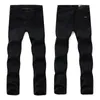 Mäns jeans varma sammet vinter högkvalitativ byxor elastisk smal passform svart affärsmode tjock stil 221130