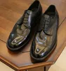 Handgefertigte Goodyear-Herren-Oxfords aus echtem Leder, formelle Business-Schuhe, Herren-Derby-Brogue-Loafer