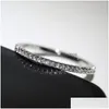 Band Rings Fashion Jewelry Women Simple Ring Zircon Finger Drop Delivery Dh1Rh