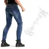 Motorcykelkläder Korea Sale Slim Jeans Man Riding Trousers Off-Road Woman Motorcykel Hole Scratch Pants With Protection WF-25