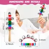 Weihnachtsdekorationen 10 Stück Handglocken Regenbogengriff Schlittengriff Holz Jingle Stick Shaker Rassel Musikinstrument Schule 221130