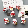 Julekorationer 8 PCS Kylskåp Magnet Paste Series Lucky Cat Magnetic Home Decoration Creative Gift Animal Kylskåp klistermärken 221129