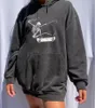 Hoodies voor dames sweatshirts Halloween schedel grappige dozen print mode meisje sweatshirt losse oversized hoodie drop schouder casual sport large 2xl 221129