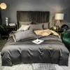 Bettwäsche-Sets, luxuriös, gewaschene Baumwolle, Stickerei-Set, hochwertiger Heim-Bettbezug mit flachen Laken, einfaches, langlebiges Bett, Queen-Size-Größe 221129