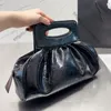 CC Bag Vintage francuski luksusowy designerskie torby torby czarne prawdziwe skórzane lager pojemność klasyczne torebki sportowe opakowania zewnętrzne łańcuch frędzki wisiorek na ramię sacoche 30