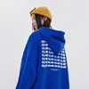 Kadın Hoodies Sweatshirts Baskılı Düz ​​Renk Hoodie Bahar ve Sonbahar Bükülmüş Bulanık Mektuplar Hip Hop Top Çift Trend Street Büyük Boy Kıyafetler 221129