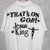남자 티셔츠 예수님은 왕입니다 T 셔츠 대형 힙합 폼 프린트 남자 여자 1 1 반팔 T221130