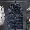 Mens Vests Winter Sleeveless Jacket Thick Camouflage Vest Casual Hooded Waistcoat Male Warm Outwear Plus Size 7XL 221130