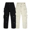 High Street Pants Jeans More Pockets More Pockets Hip Hop Vintage Męs Jean proste noga moto motocyklowy dżinsowy spodnie