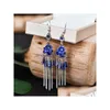 Stud Fashion Jewelry Vintage Baroque Geometric Earrings Rhinstone Flower Tassel Dangle Drop Delivery Dhlow