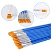 Painting Pens 200 Pcs Flat Paint Brushes Small Brush Bulk for Detail Craft Watercolor 221130