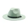 Berets Hat Fedoras Filted Hats Winter Attrumen Women Men Men Belt Belt Luxury Disual