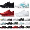 2024 TN Plus 3 Running Shoes Mens Treinadores Chaussures Triple Black Laser Blue Criado Hyper Violet Silver Red Smoke Grey Outdoor Sports Sapatilhas