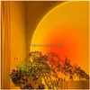 Luzes noturnas Sunset Projector Lâmpada Rainbow Atmosfera LEITO NOITE PARA CASO DO GOOPLO DE CASO Background Wall Decoration USB Tab Dhwfl