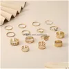 Кольцевые кольца кольца модные ювелирные изделия кулаковые кольцо набор побалово