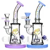 7,5 pouces narguilés Heady Glass Bongs avec embout Mini conduites d'eau Pommeau de douche Perc Percolaters Pyramid Design Oil Dab Rigs avec bol de 14 mm