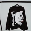 Kvinnors tröjor Goth Fashion Winter Cotton Overized Knitwear Mens Portraits Letters Print Casual Streetwear Harajuku Pullover 221130