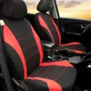 Neue Passform, 7-teiliges Autositzbezüge-Set, universelles Styling mit Airbag, kompatibel für 7 Sitze, Autositz Petector für Auto/LKW/Van, Rot Schwarz