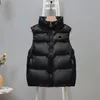 Mens Women Vests Puffy Jacket Sleeveless Woman Jackets Winter Designer Coat Matte With Letters Badge for Lady Slim Outwears Coats S-2XL