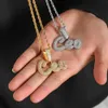 TopBling Hip Hop Personnalisé 26 Lettres Nom Pendentif Collier 18k Véritable Bijoux Plaqué Or