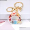 Key Rings Colorf Az English Letter Keychains Handbag Acrylic Plastic Charms Pendant Ornament Key Ring Holder Jewelry Gifts Accessori Dh0Ab