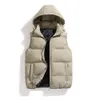 メンズベストフード付きベストジャケットパフのノースリーブコットンパッド入りs暖かく厚い秋の冬コート取り外し可能なフード221130