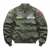 Vestes pour hommes Militaire Tactique Coupe-Vent Imperméable Combat Flight Bomber Manteau Imprimé Top 221130