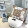 Дизайнерские подушки подушки классический диван буквальный клетка 45x45 см. Квадратная мягкая шерсть в комнату