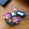 Anahtar halkalar sevimli baykuş anahtarlıklar tasarımcı hayvan kürk civciv araba anahtarlık zinciri takılar deri para kartları anahtarlar tutucu çanta fermuarlı cep257p