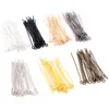 200pcs/bag 40mm Eye Head Pins Classic 7 colors Plated Eye Pins For Jewelry Findings Making DIY Supplies