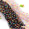 Fabric And Sewing White Black Soft Rainbow Polka Dots Tle Fabric Swiss Net And Printed For Girl Dress Skirt By The Yard 210702256P D Dh5Bh