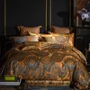 Bedding sets Luxury Golden Silver Satin Cotton set 104X90in Oversize US Queen King Doona Duvet cover Bed sheet Bedspread Pillowcase 221129