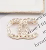 Brand Luxurs Design Brooch Women Crystal Rhinestone Letters Brooches Suit Pin Fashion Jewelry Clothing Decoration Accessories