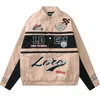 Hommes Vestes Coton Bomber Veste Hommes Vintage Patchwork Lettre Broderie Baseball Manteau Unisexe Course Moto Automne Lâche Couple 221129