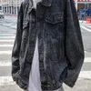 Men's Jackets Black Gray Denim Spring Autumn Korean Trend Streetwear Vintage Jeans Coat Unisex Casual Handsome Punk 221129