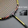 Raquettes de badminton Ultralight 8U 65g Cordes de raquette professionnelles en carbone Sac à cordes Multicolore Z Speed Force Raket Rqueta Padel 22 30LBS 221130