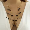 Sexig pendellhalsband för kvinnor Tassel Pearl Layed Female Lady Trendy Choker Fashion Jewelry